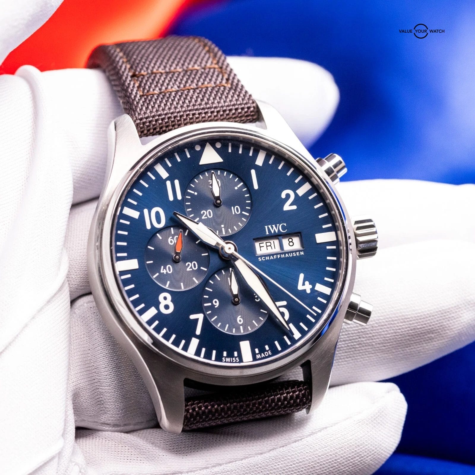 IWC Pilot's Chronograph Le Petit Prince Blue Dial 43mm IW377714 Box & Papers - Image 14