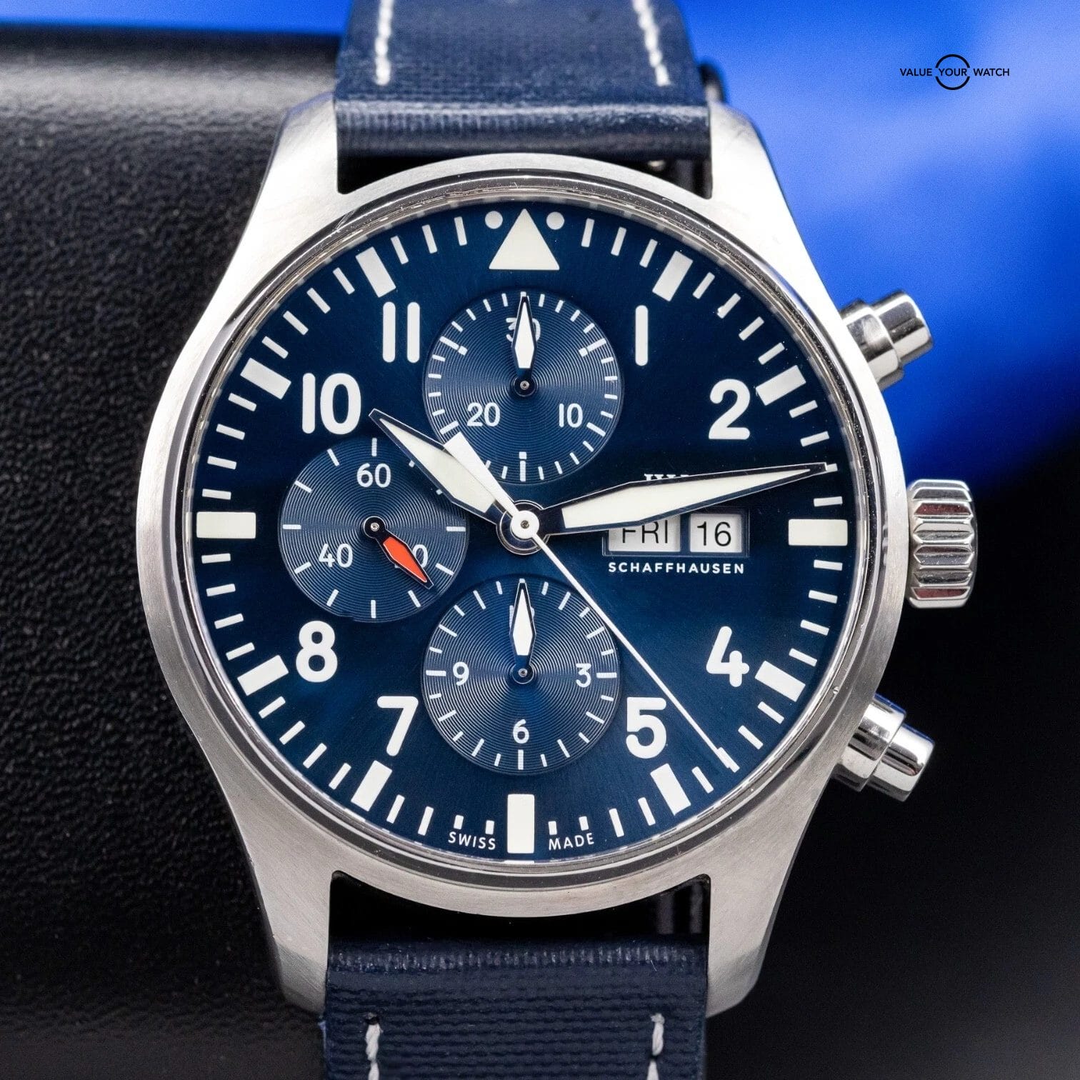 IWC Pilot's Chronograph Le Petit Prince Blue Dial 43mm with 3 Straps IW377714 - Image 3