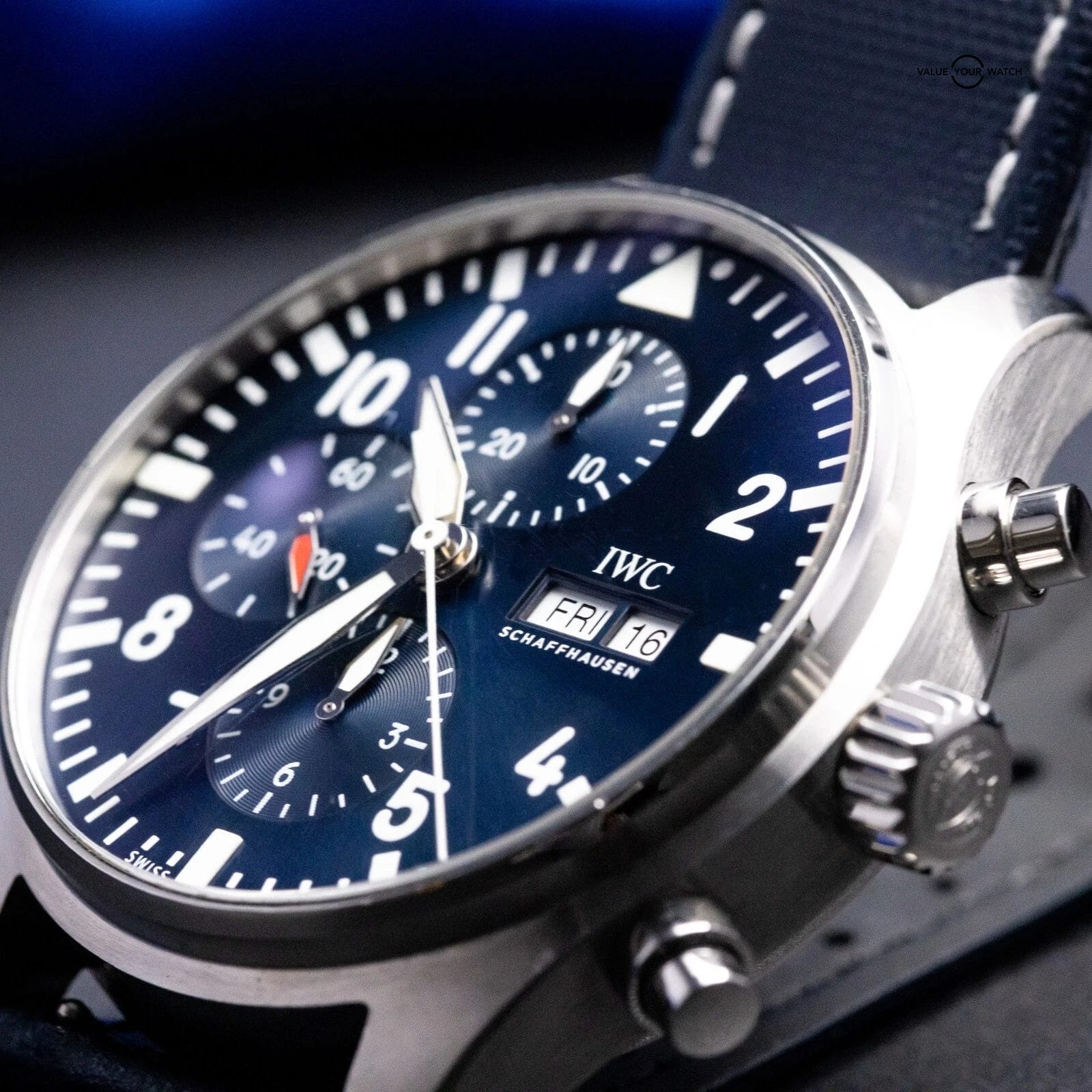 IWC Pilot's Chronograph Le Petit Prince Blue Dial 43mm with 3 Straps IW377714 - Image 6