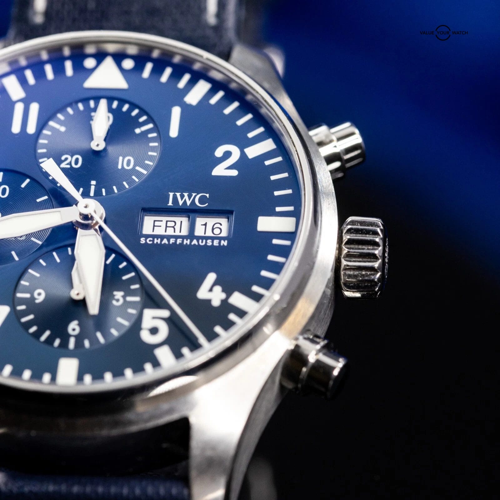 IWC Pilot's Chronograph Le Petit Prince Blue Dial 43mm with 3 Straps IW377714 - Image 12