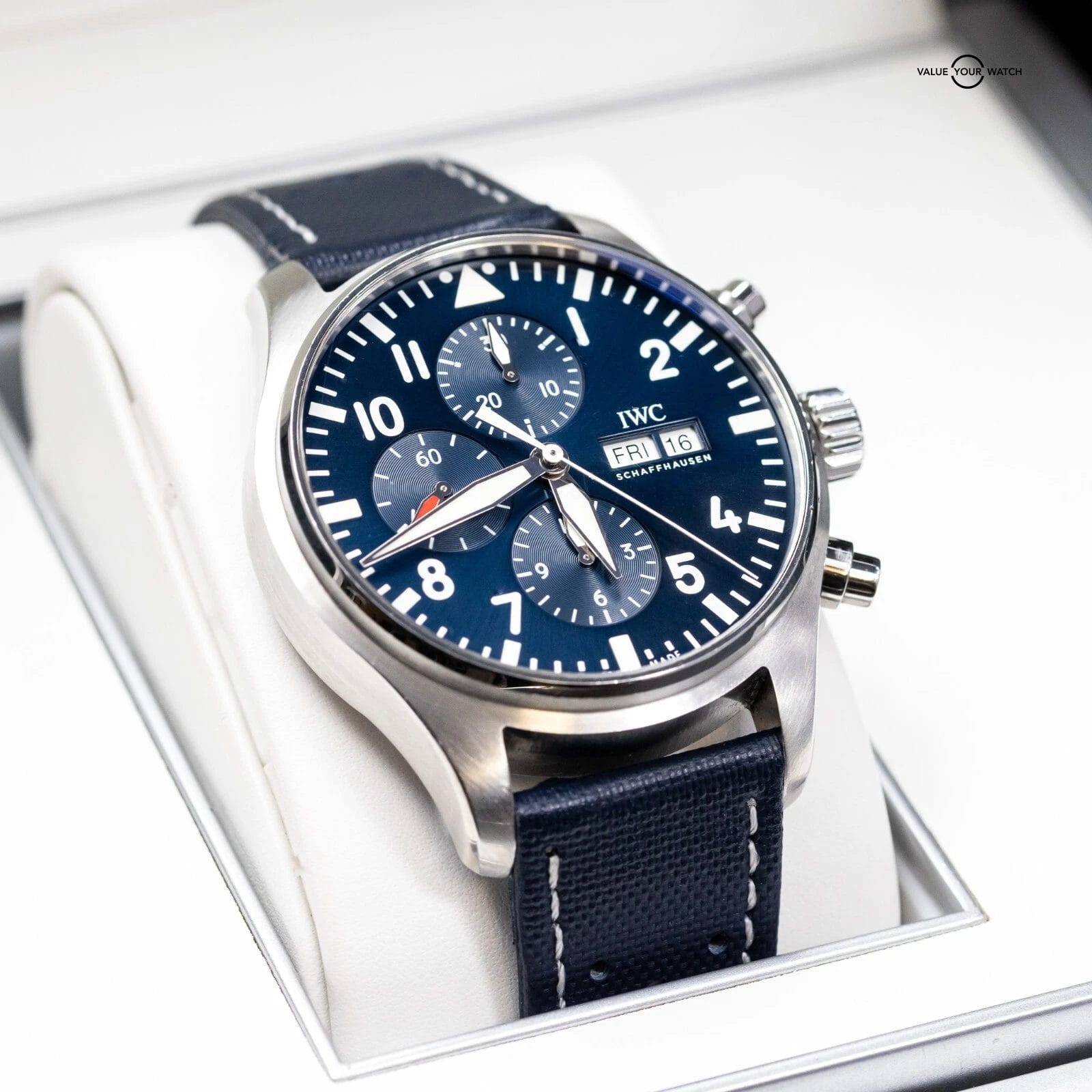 IWC Pilot's Chronograph Le Petit Prince Blue Dial 43mm with 3 Straps IW377714 - Image 15