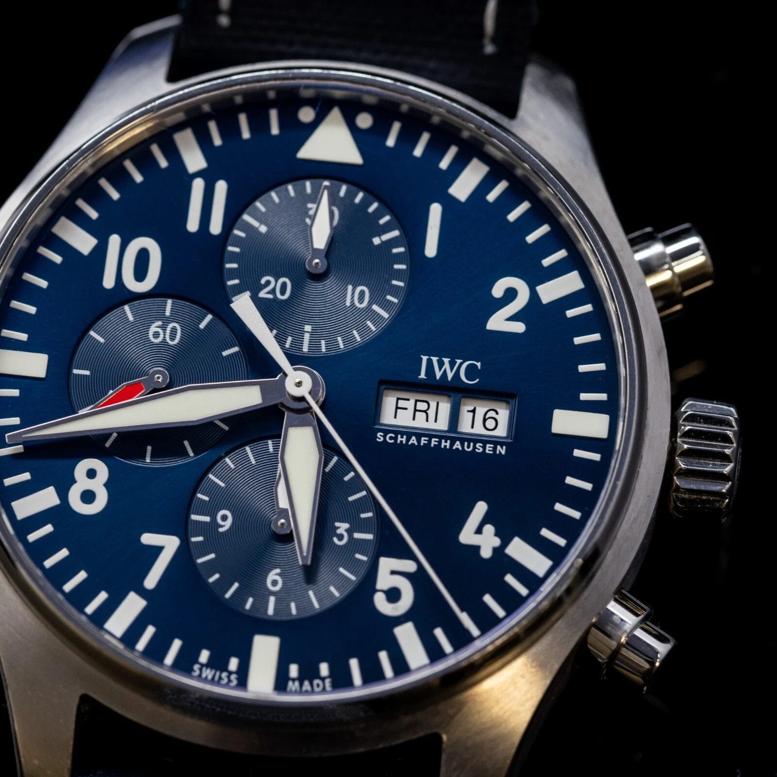 IWC Pilot's Chronograph Le Petit Prince Blue Dial 43mm with 3 Straps IW377714 - Image 16