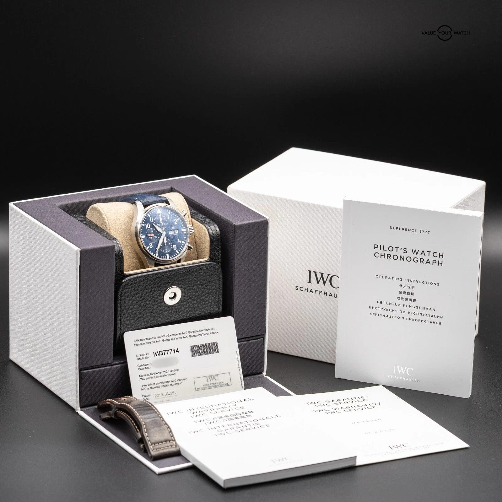 IWC Pilot's Chronograph Le Petit Prince Blue Dial 43mm IW377714 Box & Papers - Image 3