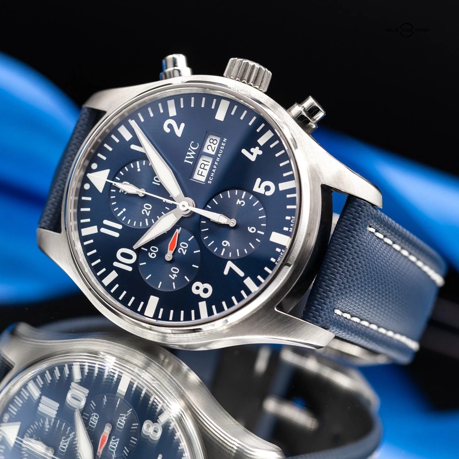 IWC Pilot's Chronograph Le Petit Prince Blue Dial 43mm IW377714 Box & Papers - Image 4