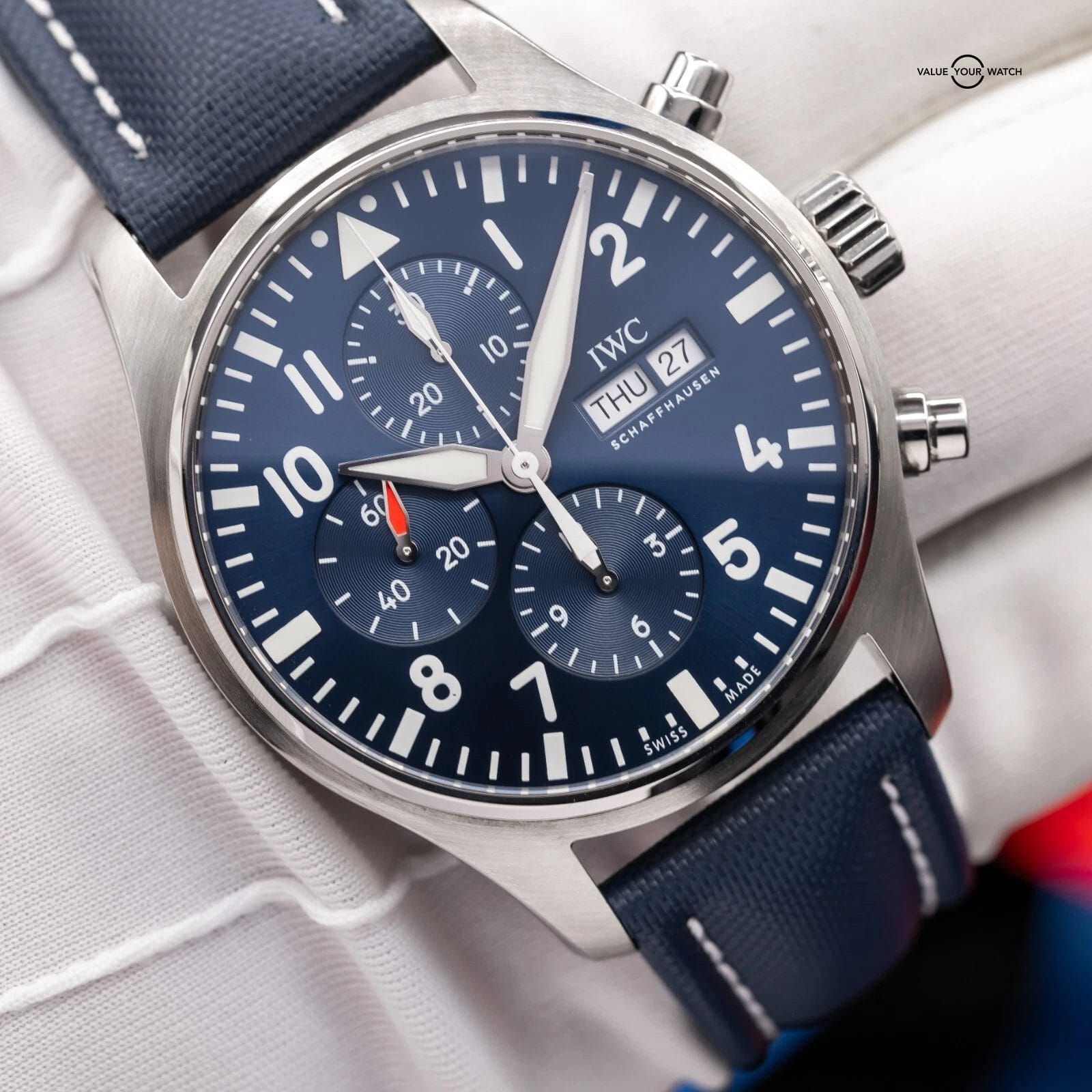 IWC Pilot's Chronograph Le Petit Prince Blue Dial 43mm IW377714 Box & Papers - Image 6