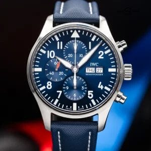 IWC Pilot’s Chronograph Le Petit Prince Blue Dial 43mm IW377714 Box & Papers