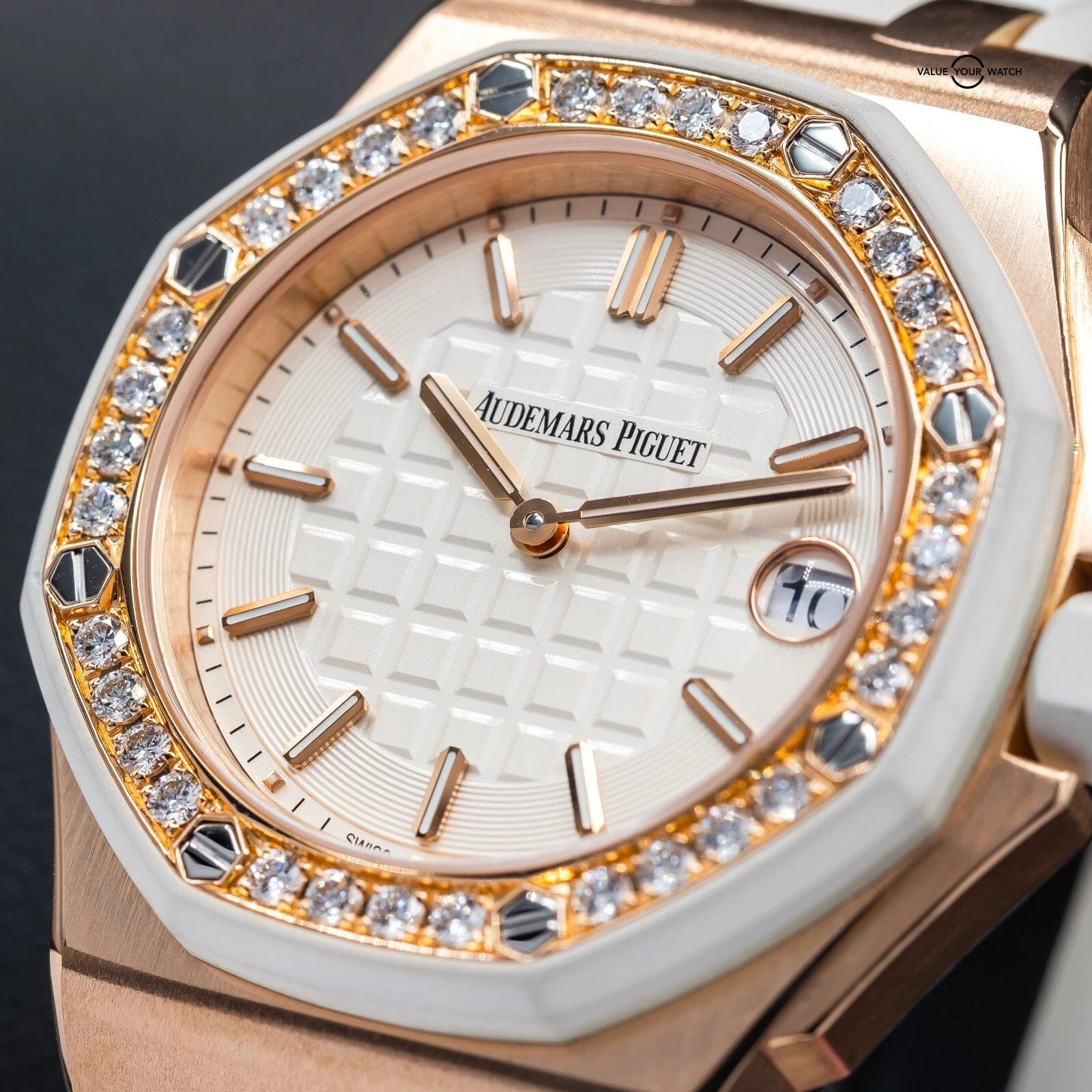 Audemars Piguet Royal Oak Offshore Rose Gold/Diamond Bezel 37mm Ladies 67540OK - Image 16