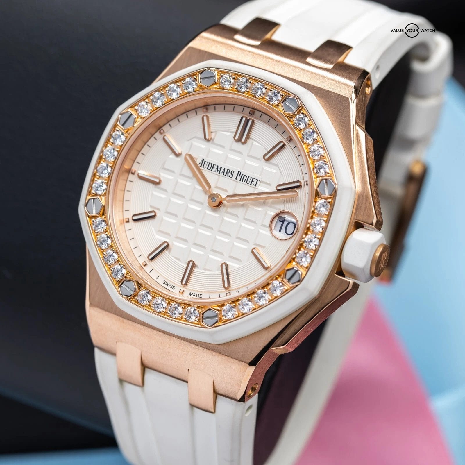Audemars Piguet Royal Oak Offshore Rose Gold/Diamond Bezel 37mm Ladies 67540OK - Image 2