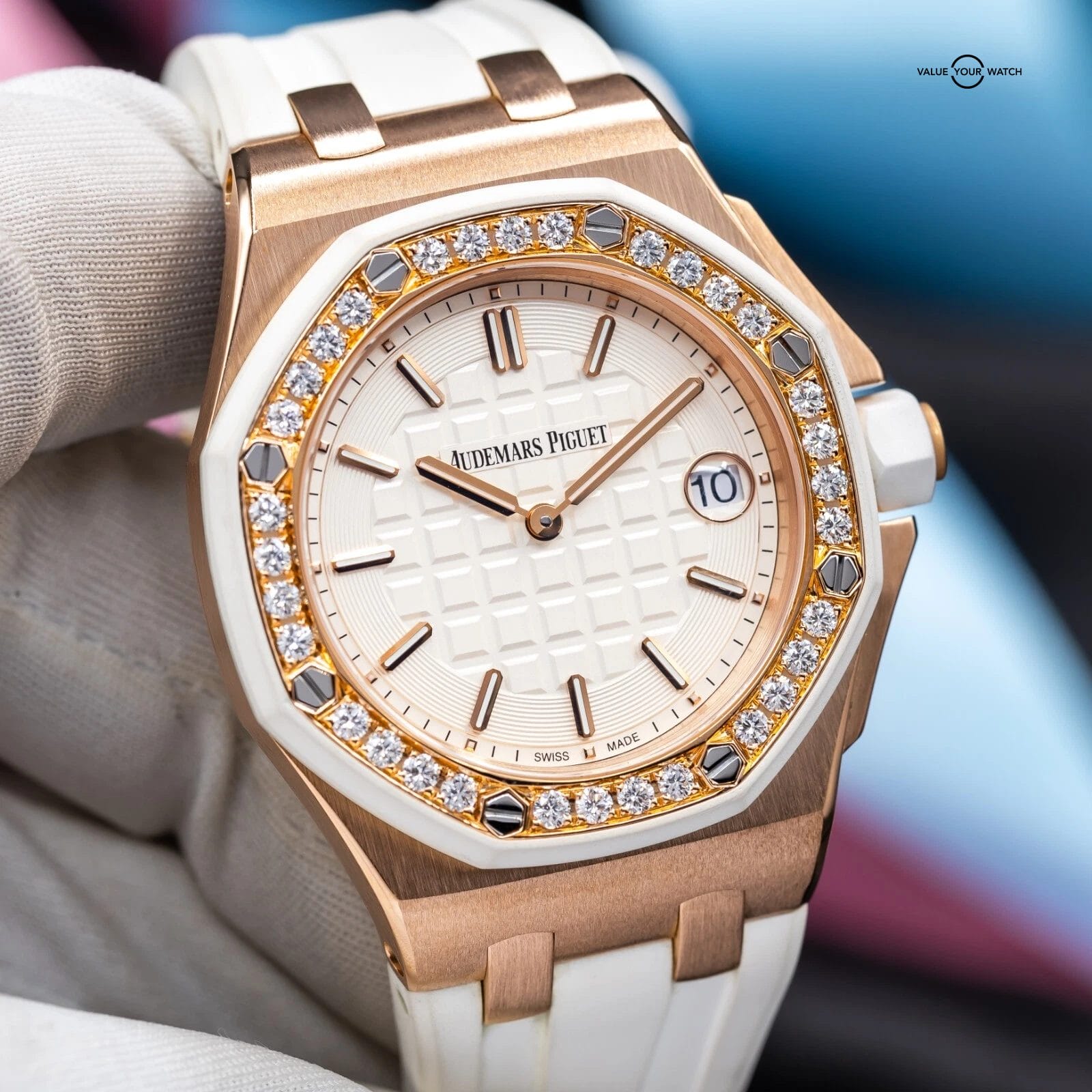 Audemars Piguet Royal Oak Offshore Rose Gold/Diamond Bezel 37mm Ladies 67540OK - Image 6