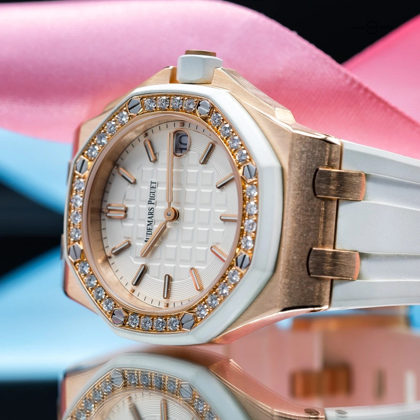 Audemars Piguet Royal Oak Offshore Rose Gold/Diamond Bezel 37mm Ladies 67540OK - Image 8