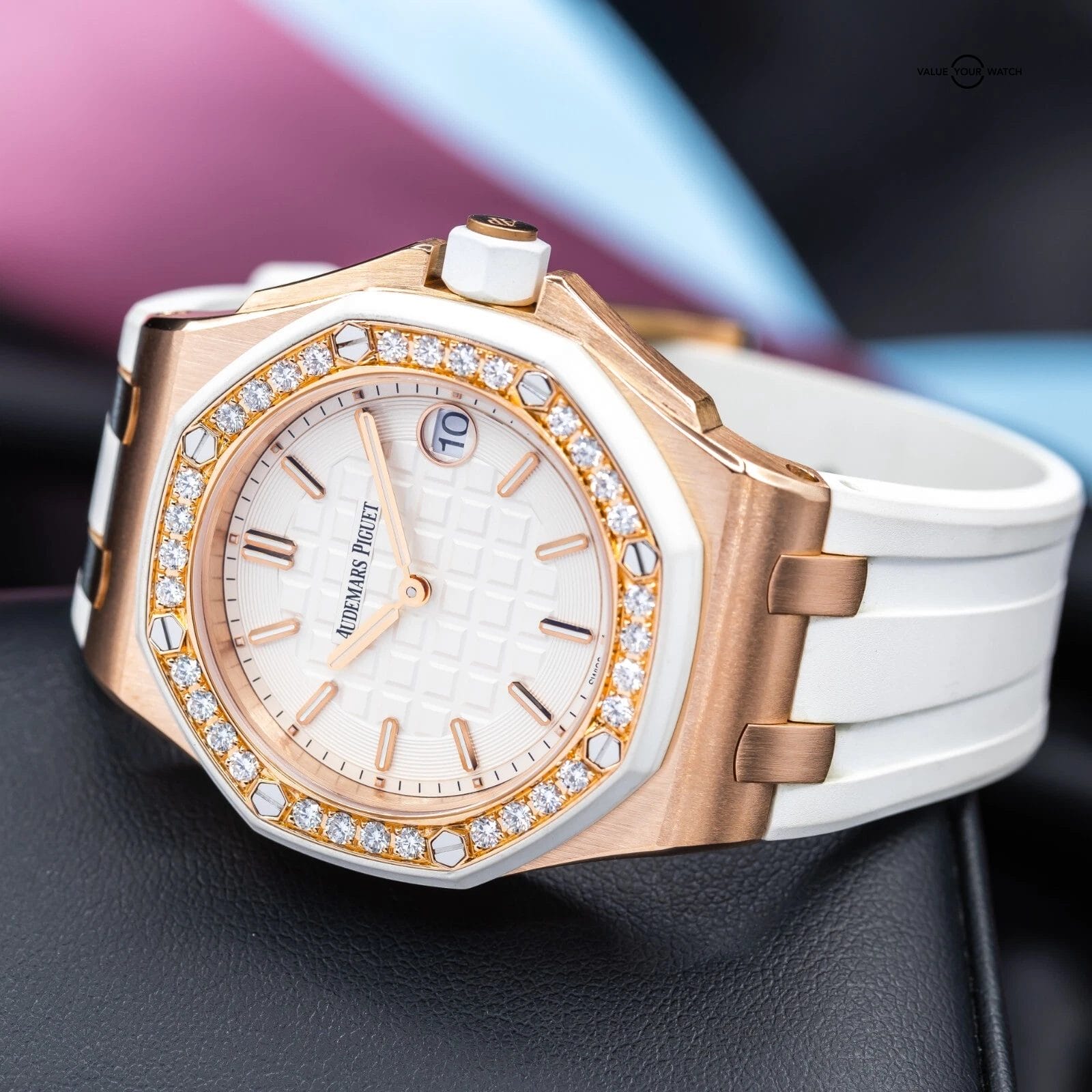 Audemars Piguet Royal Oak Offshore Rose Gold/Diamond Bezel 37mm Ladies 67540OK - Image 11