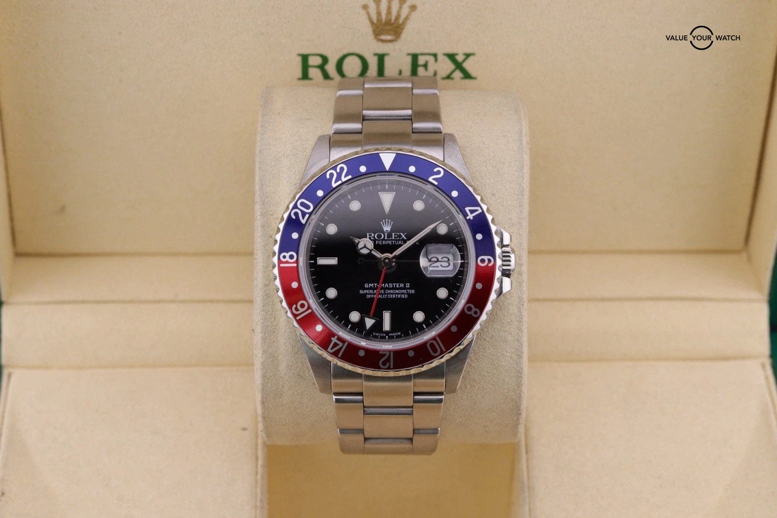 Rolex GMT-Master II Pepsi 16710 Oyster Bracelet with Red and Black Bezel 40mm - Image 3