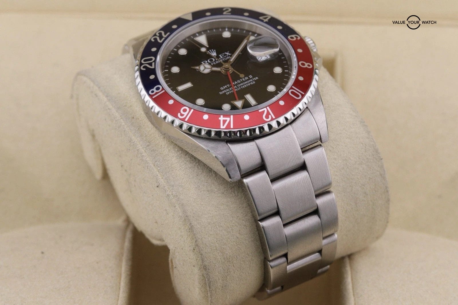 Rolex GMT-Master II Pepsi 16710 Oyster Bracelet with Red and Black Bezel 40mm - Image 7