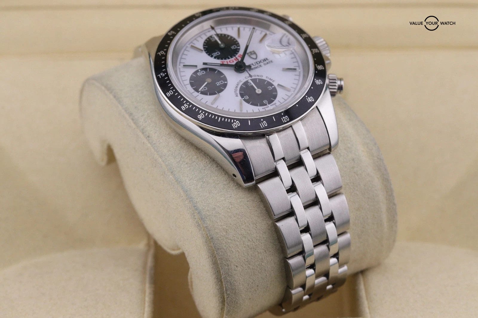 Tudor Prince Date Tiger Chronograph 79260 White Panda Dial | Box And Papers - Image 8