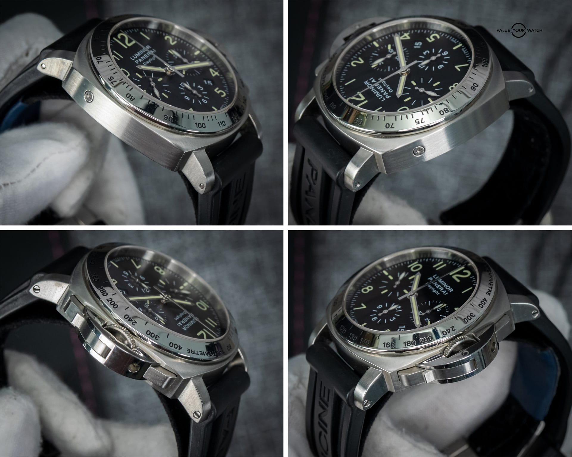 Panerai PAM00196 Luminor Daylight Chronograph 44mm Stainless Steel– BOX & PAPERS - Image 9