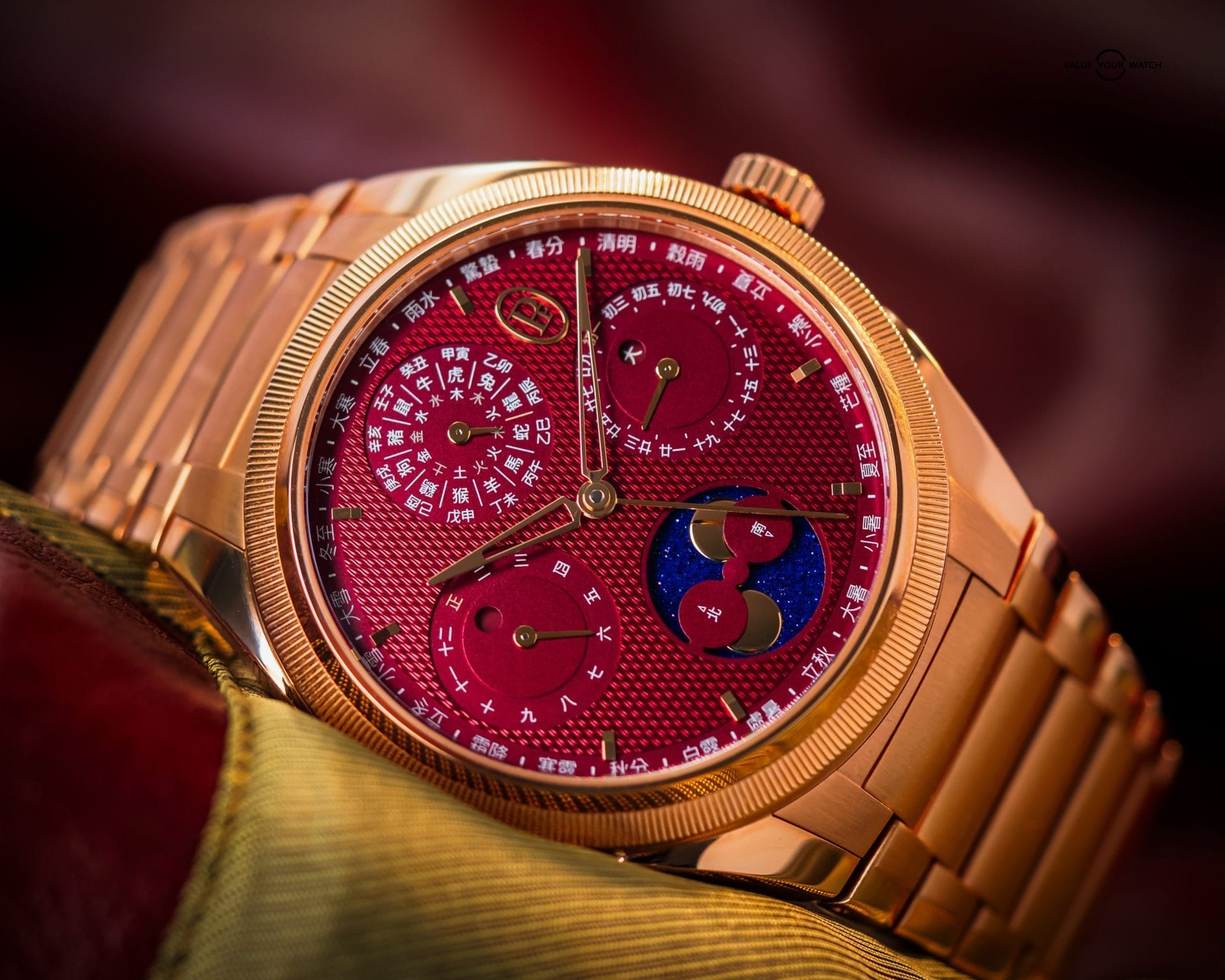 Parmigiani Tonda Xiali Chinese Calendar Rose Gold – B & P – PFH982-202250-200182 - Image 3