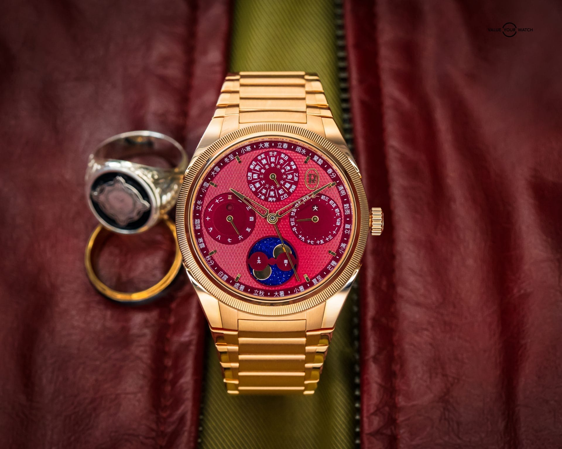 Parmigiani Tonda Xiali Chinese Calendar Rose Gold – B & P – PFH982-202250-200182 - Image 9