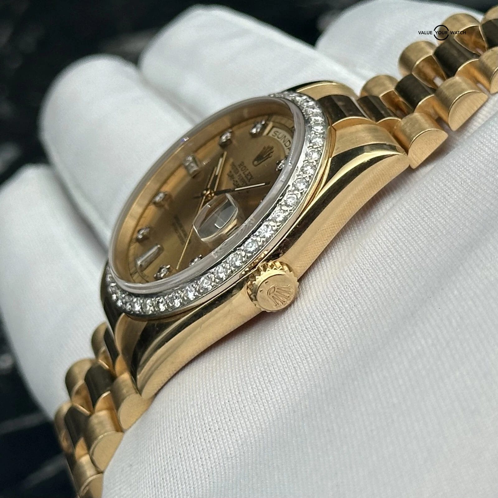 Rolex Day Date Diamond 36mm 118238 Box Papers 2008 18K Yellow Gold “President” - Image 7