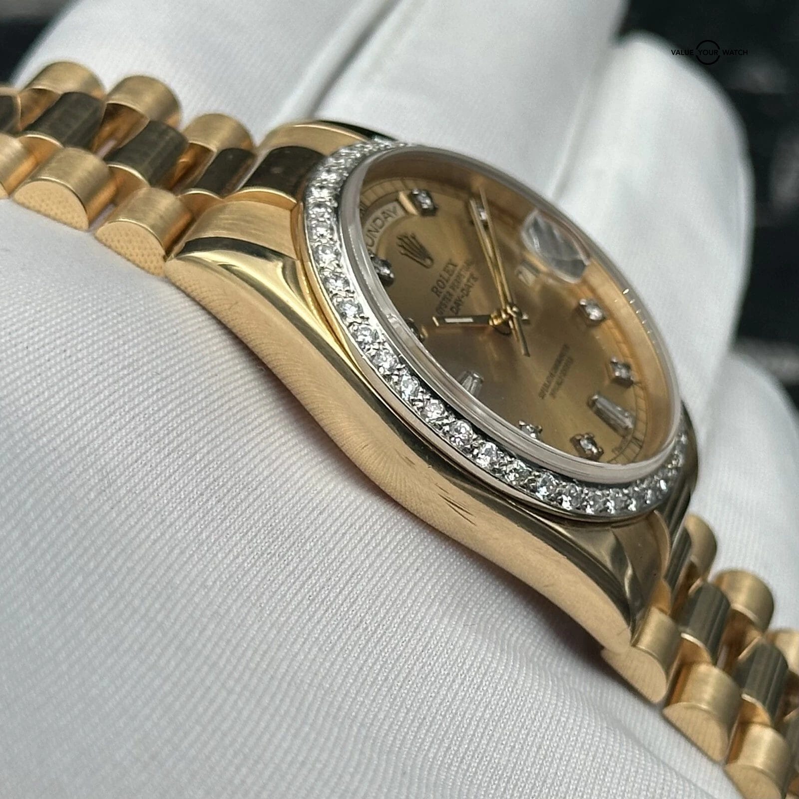 Rolex Day Date Diamond 36mm 118238 Box Papers 2008 18K Yellow Gold “President” - Image 8