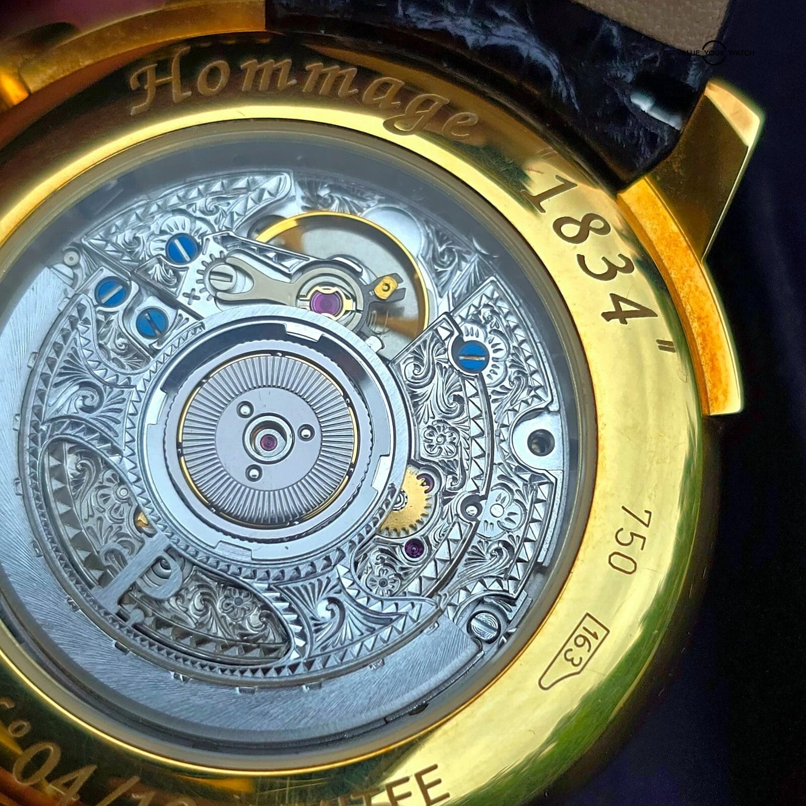 Perrelet Hommage 1834 Double Rotor Chronograph, 18k yellow gold 40mm, full set! - Image 5