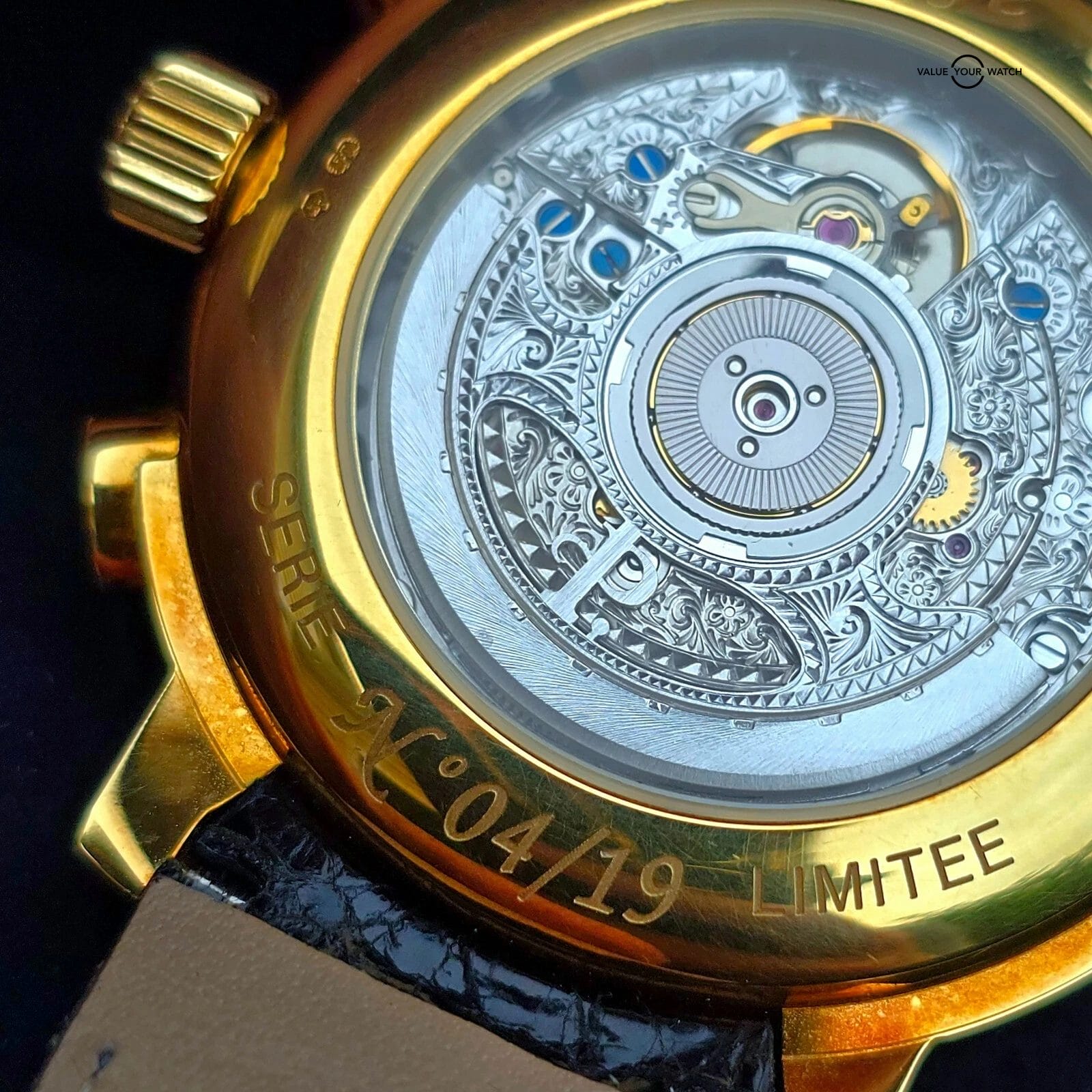 Perrelet Hommage 1834 Double Rotor Chronograph, 18k yellow gold 40mm, full set! - Image 6