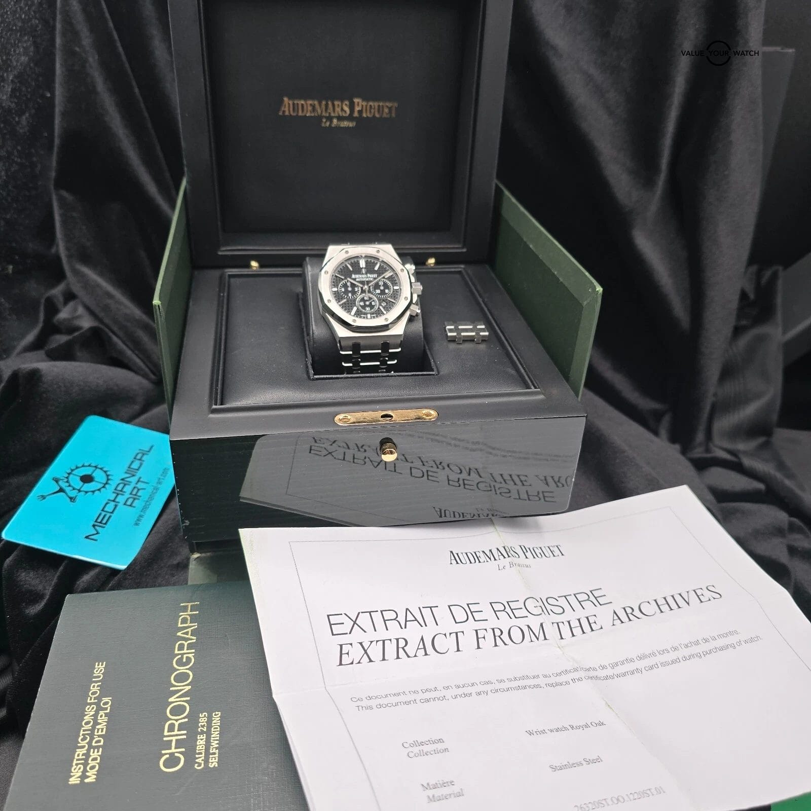 Audemars Piguet Royal Oak Chronograph 41mm in steel, black dial on bracelet - Image 5