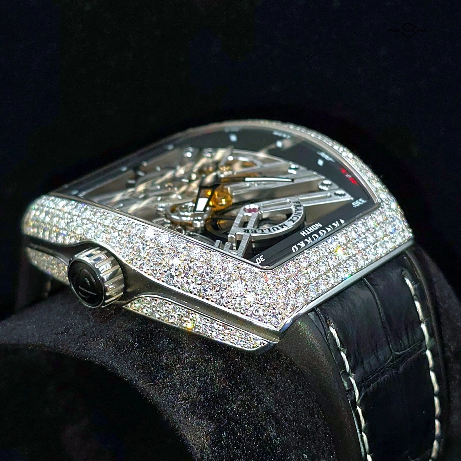 Franck Muller Vanguard Seven Days Skeleton Factory Diamonds! Full set 2022 VIDEO - Image 8