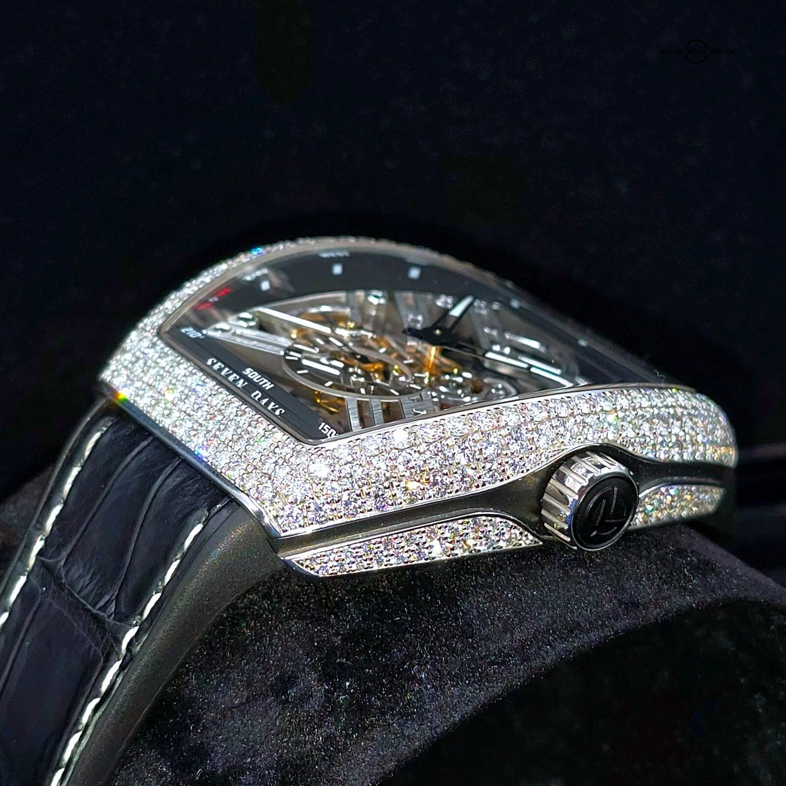 Franck Muller Vanguard Seven Days Skeleton Factory Diamonds! Full set 2022 VIDEO - Image 9