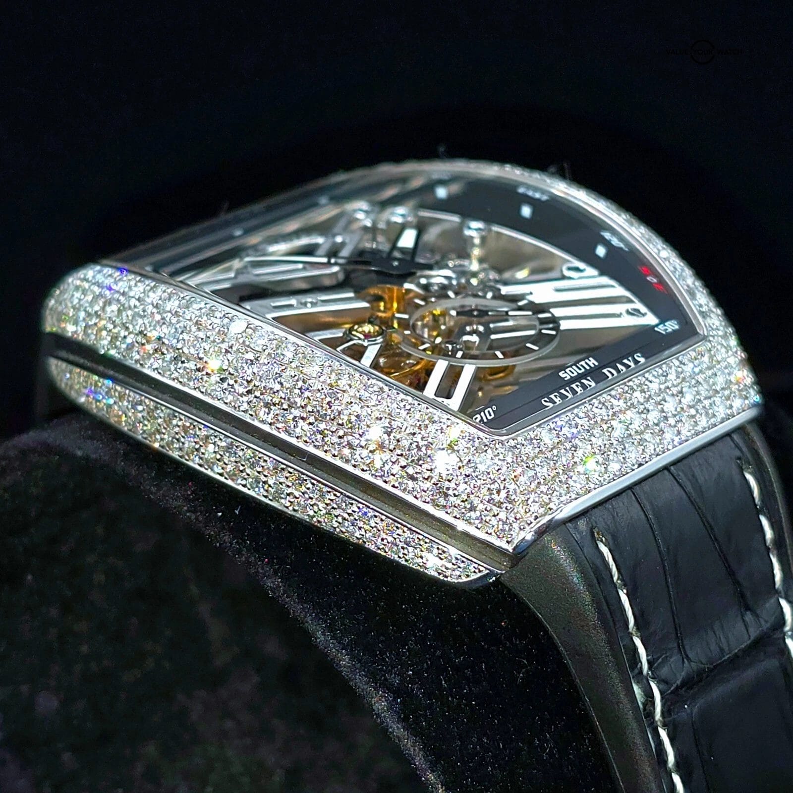 Franck Muller Vanguard Seven Days Skeleton Factory Diamonds! Full set 2022 VIDEO - Image 10