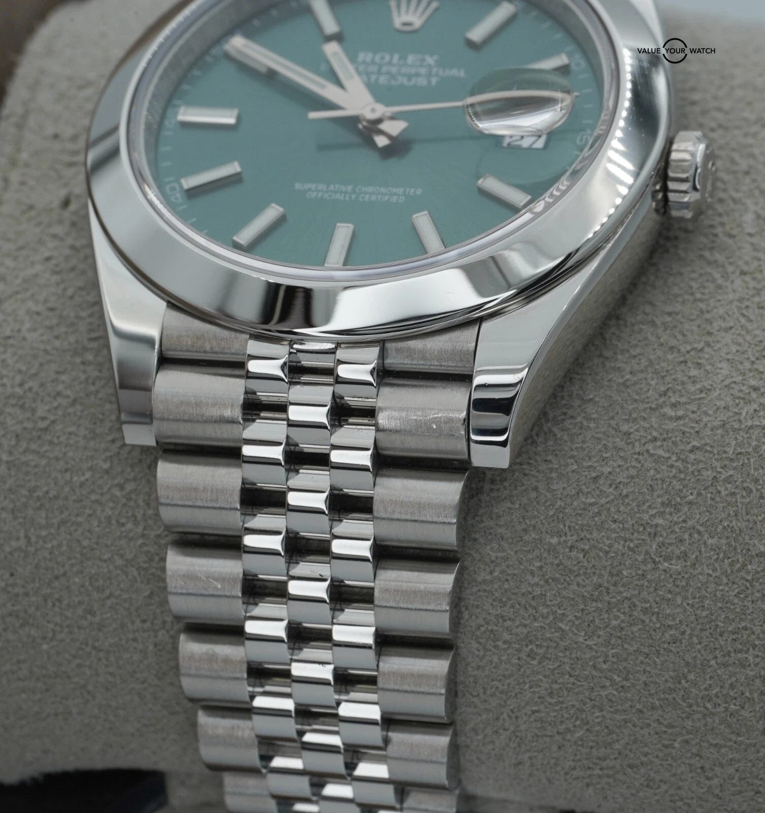 Rolex Datejust 41 126300 Jubilee Mint Green Stick Dial BOXES/PAPERS! - Image 6