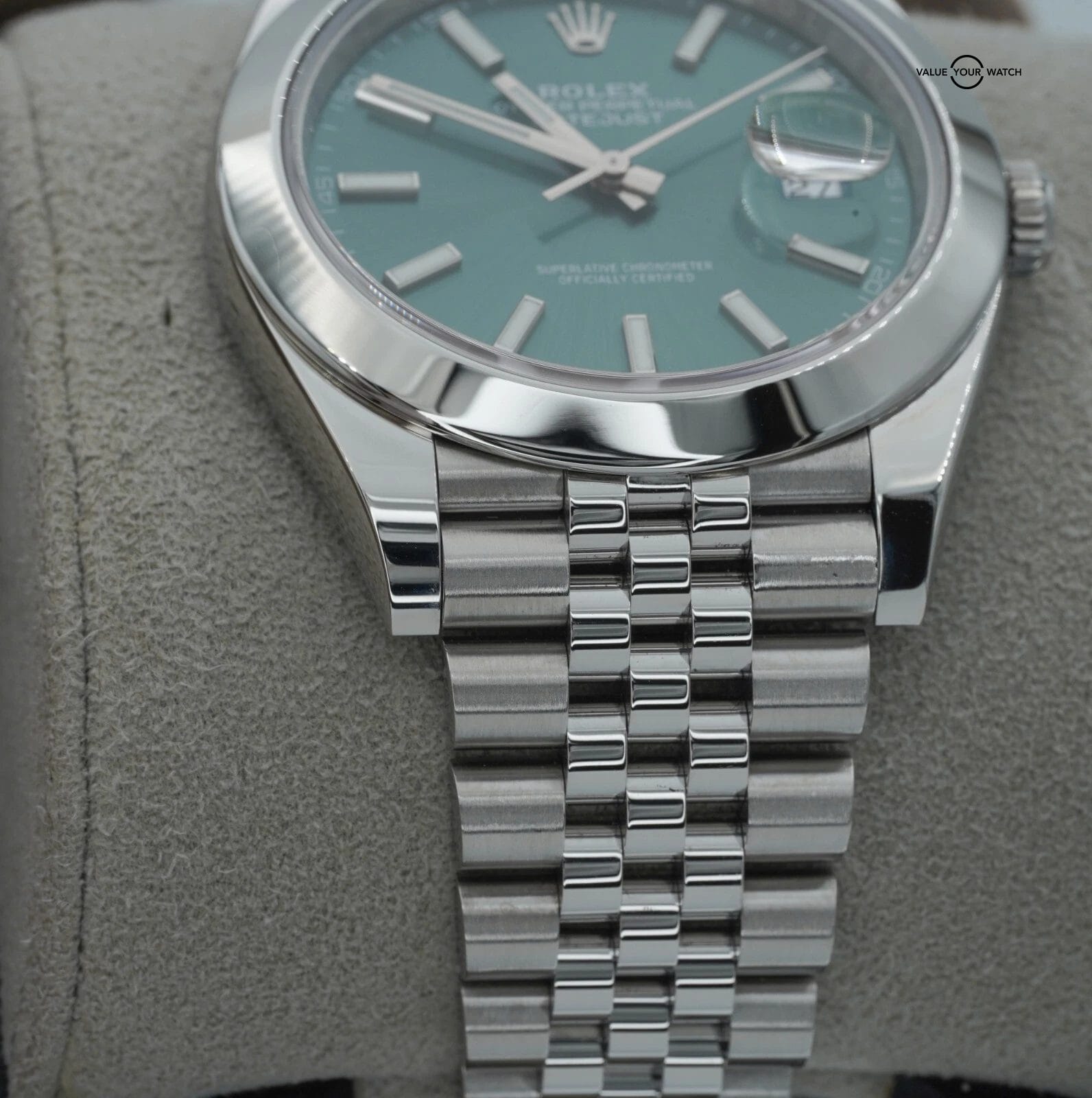Rolex Datejust 41 126300 Jubilee Mint Green Stick Dial BOXES/PAPERS! - Image 7