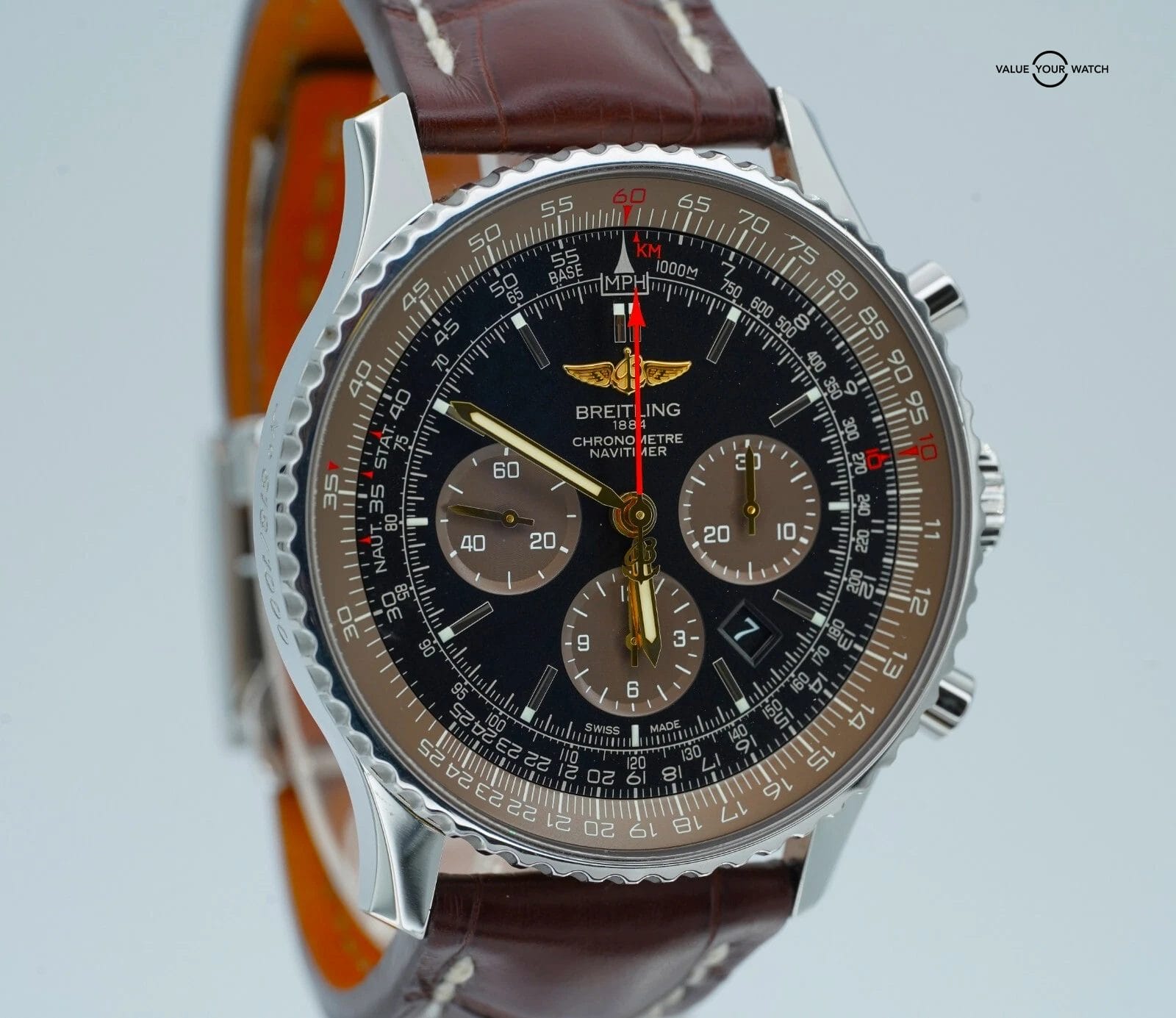Breitling Navitimer 01 Brown Black Dial Limited Edition 46mm BOXES/PAPERS! - Image 3