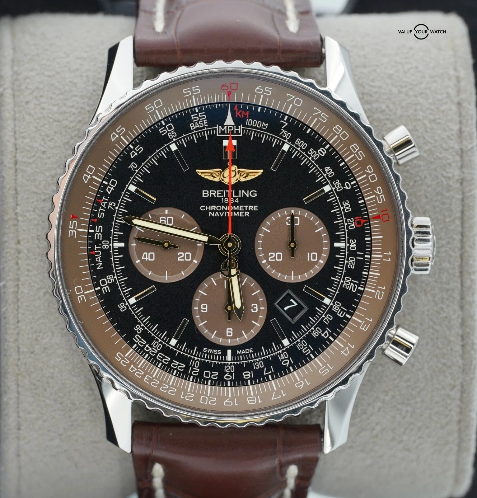 Breitling Navitimer 01 Brown Black Dial Limited Edition 46mm BOXES/PAPERS! - Image 18