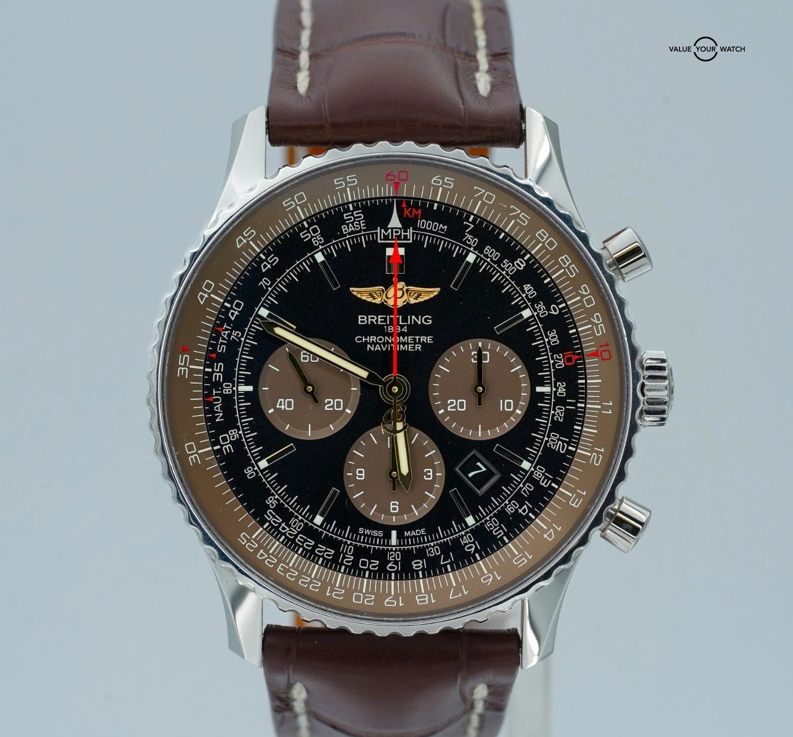 Breitling Navitimer 01 Brown Black Dial Limited Edition 46mm BOXES/PAPERS!