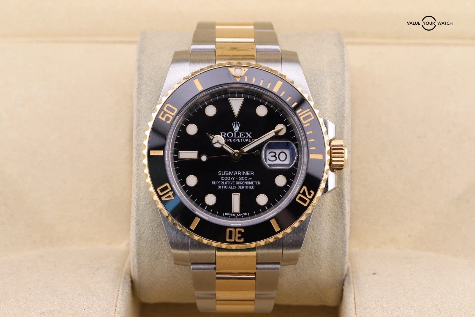 Rolex Submariner 116613 40mm Black Ceramic 18K Yellow Gold Stainless Steel