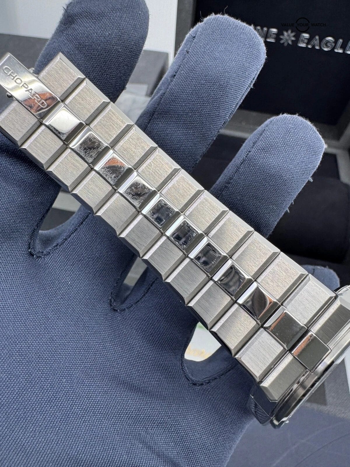 2019 Box Papers 41mm Blue Dial Chopard Alpine Eagle Large 298600-3001 - Image 3