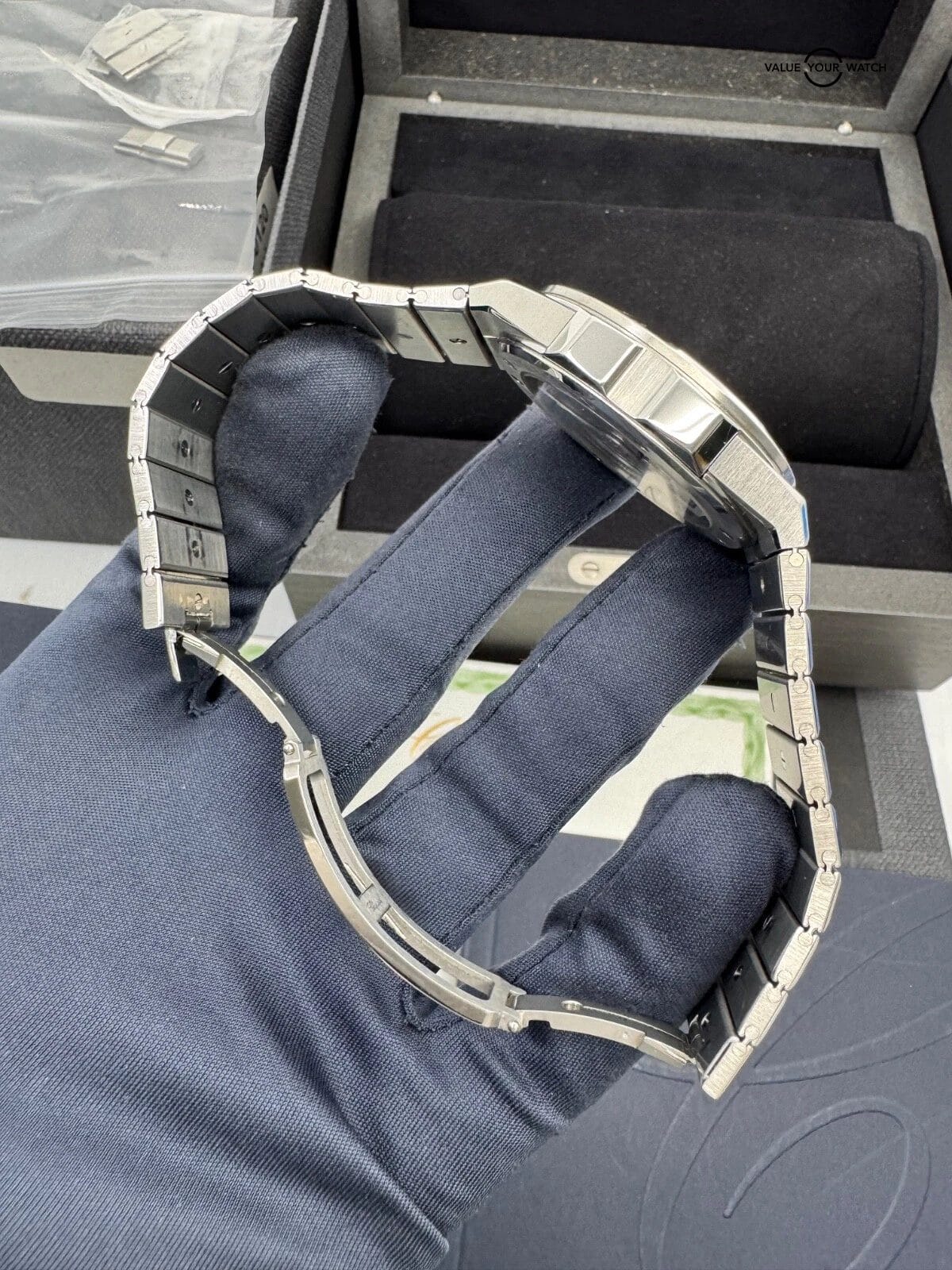 2019 Box Papers 41mm Blue Dial Chopard Alpine Eagle Large 298600-3001 - Image 5