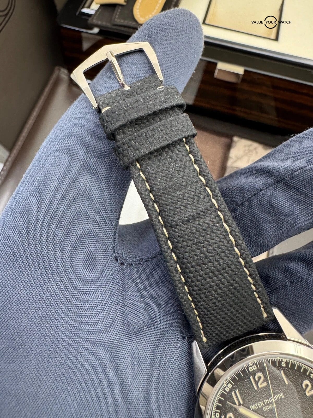 2023 MINT Grain Textured Dial 18k White Gold Box Papers Calatrava Box Papers - Image 2