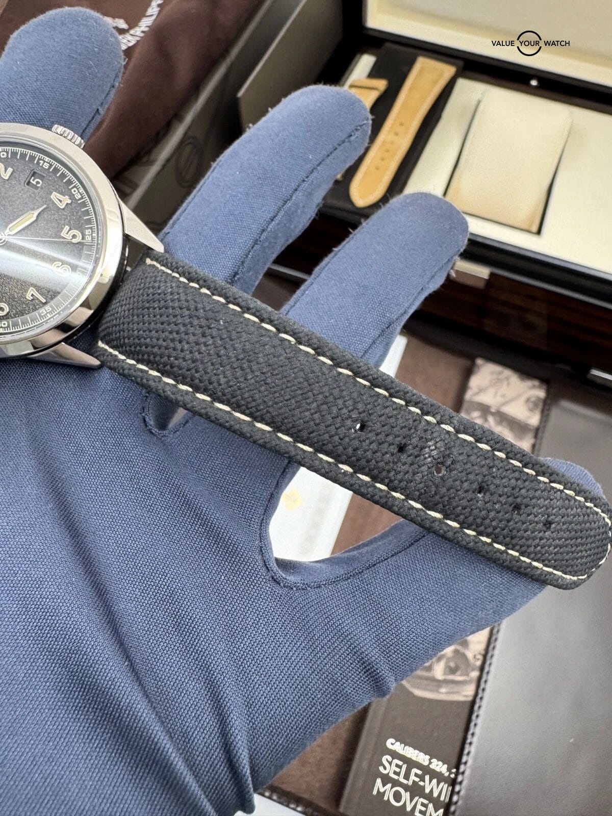 2023 MINT Grain Textured Dial 18k White Gold Box Papers Calatrava Box Papers - Image 3