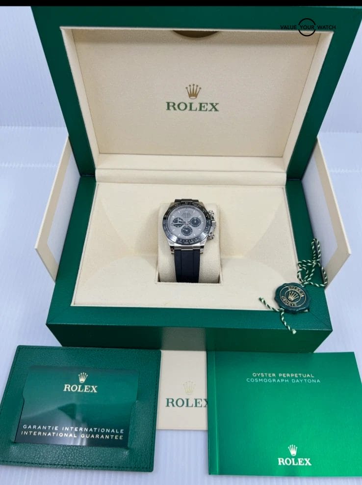 2021 Papers MINT Rolex 116519LN Cosmograph Daytona Ghost 18K White Gold Ceramic - Image 4