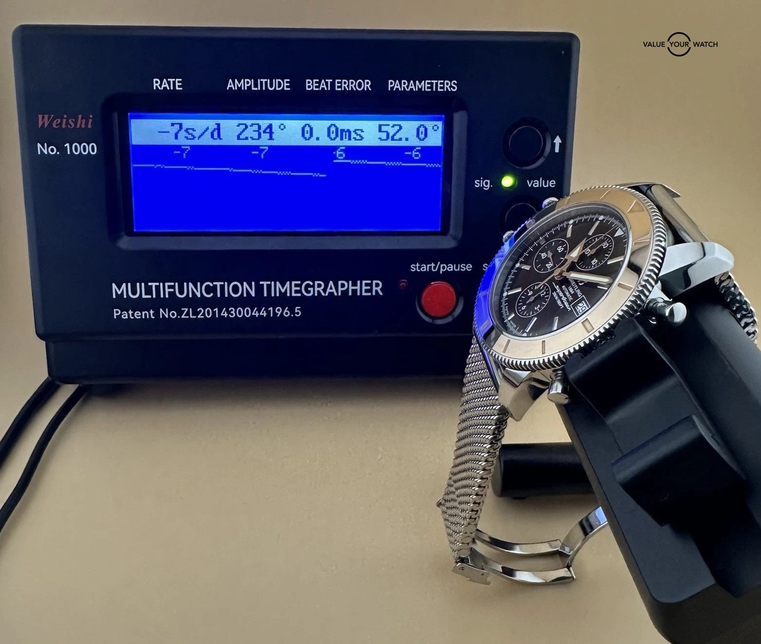 BREITLING SUPEROCEAN HERITAGE 46mm Chrono U13320 18k GOLD Black Dial Extra Strap - Image 3