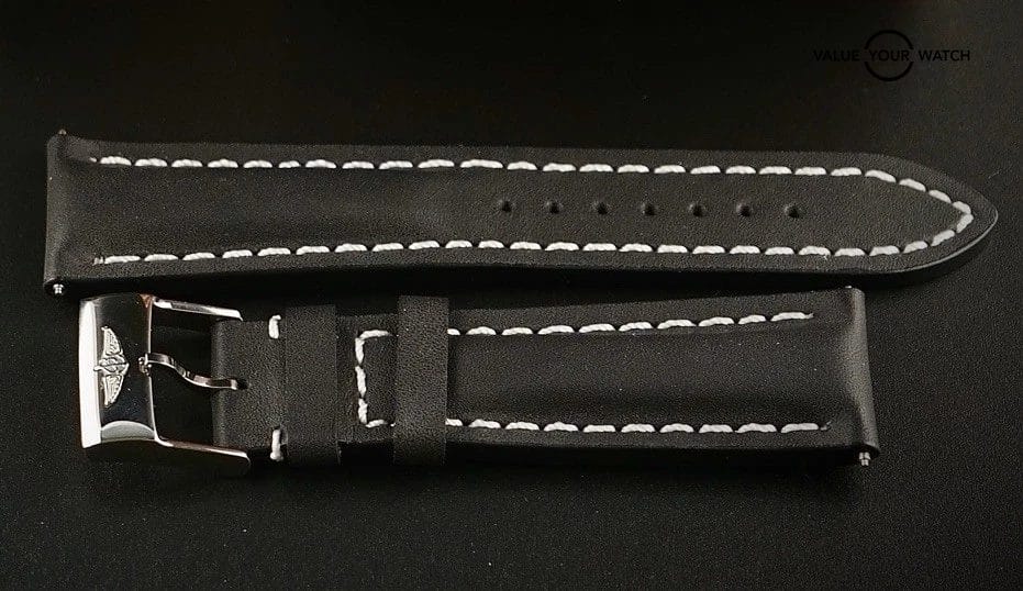 BREITLING SUPEROCEAN HERITAGE 46mm Chrono U13320 18k GOLD Black Dial Extra Strap - Image 4