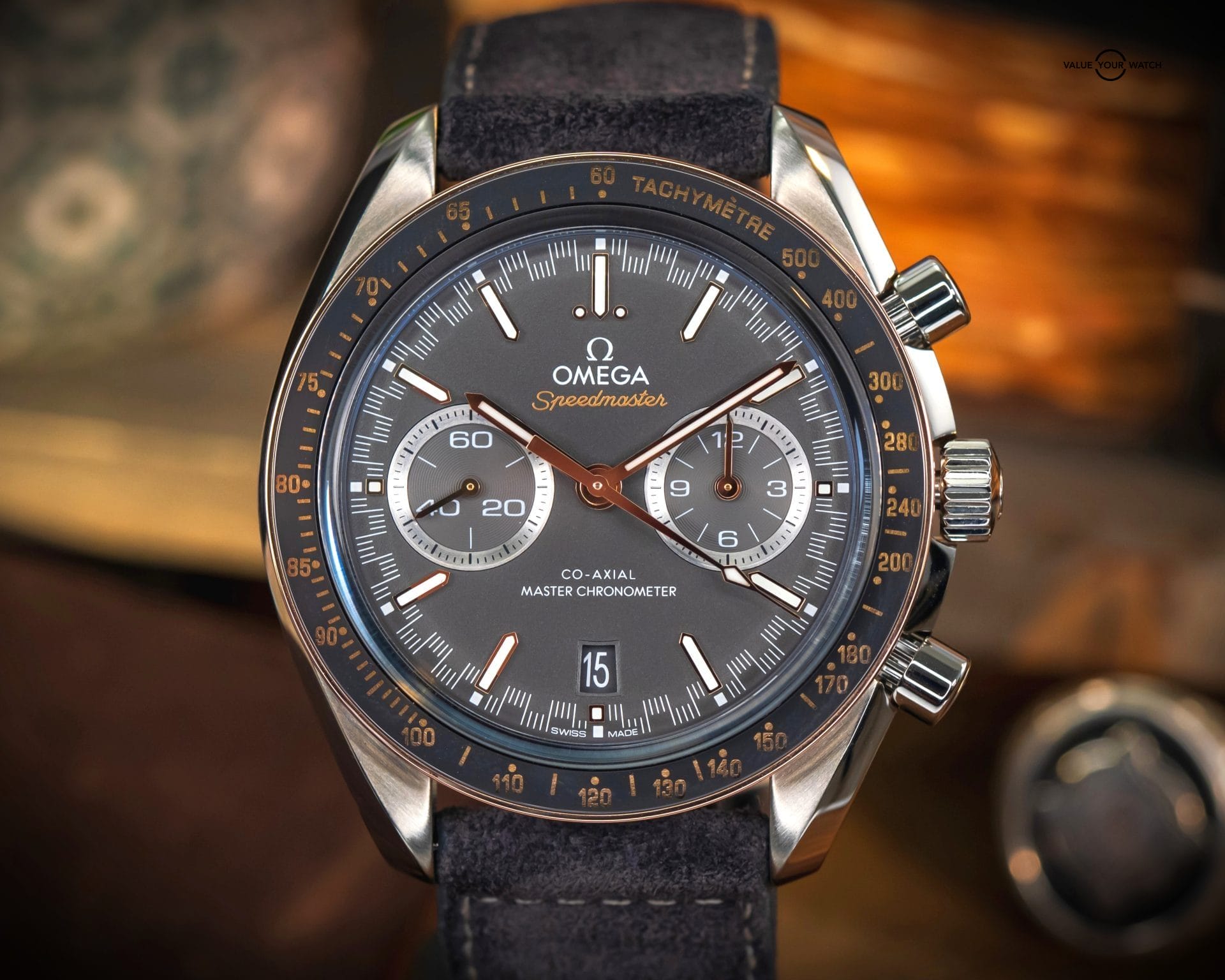 Omega Speedmaster Racing Chronograph 2-Tone Grey Dial – 329.23.44.51.06.001