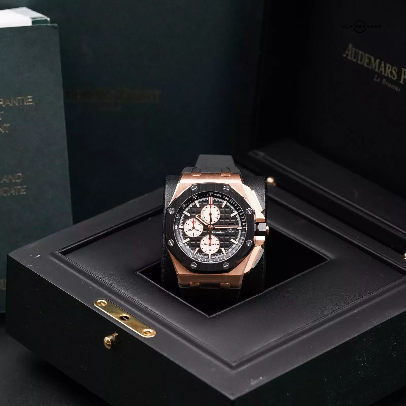 Audemars Piguet Royal Oak Offshore Men's Black Ceramic Gold Watch 44mm - 26401RO - Image 2