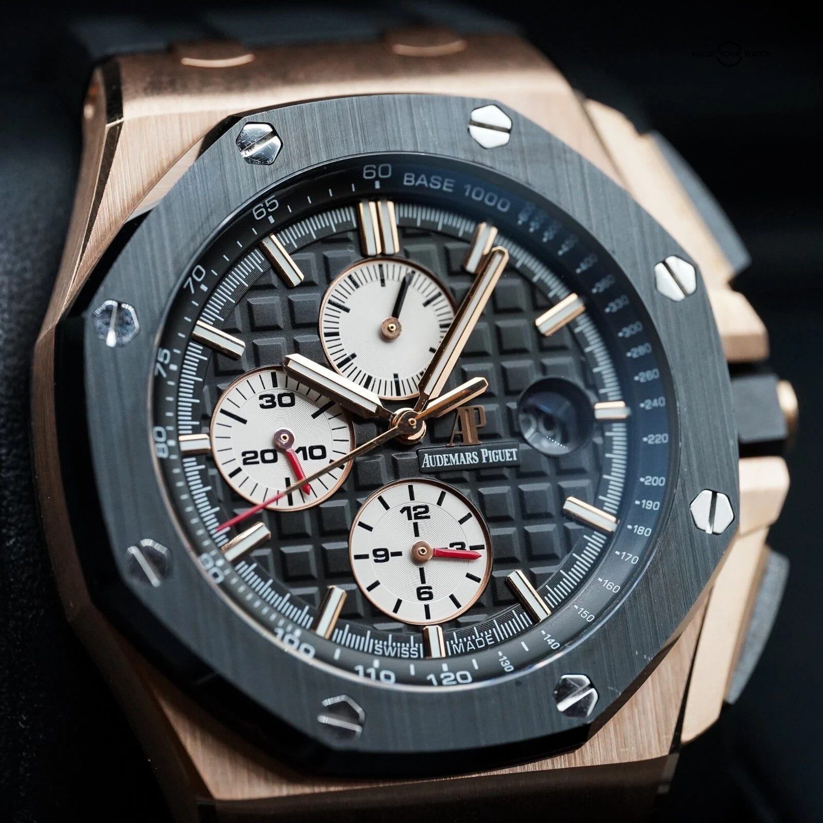 Audemars Piguet Royal Oak Offshore Men's Black Ceramic Gold Watch 44mm - 26401RO - Image 11