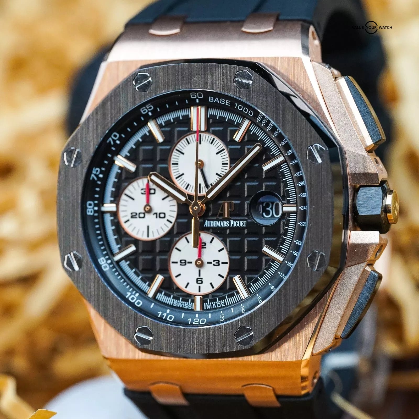 Audemars Piguet Royal Oak Offshore Men's Black Ceramic Gold Watch 44mm - 26401RO - Image 12