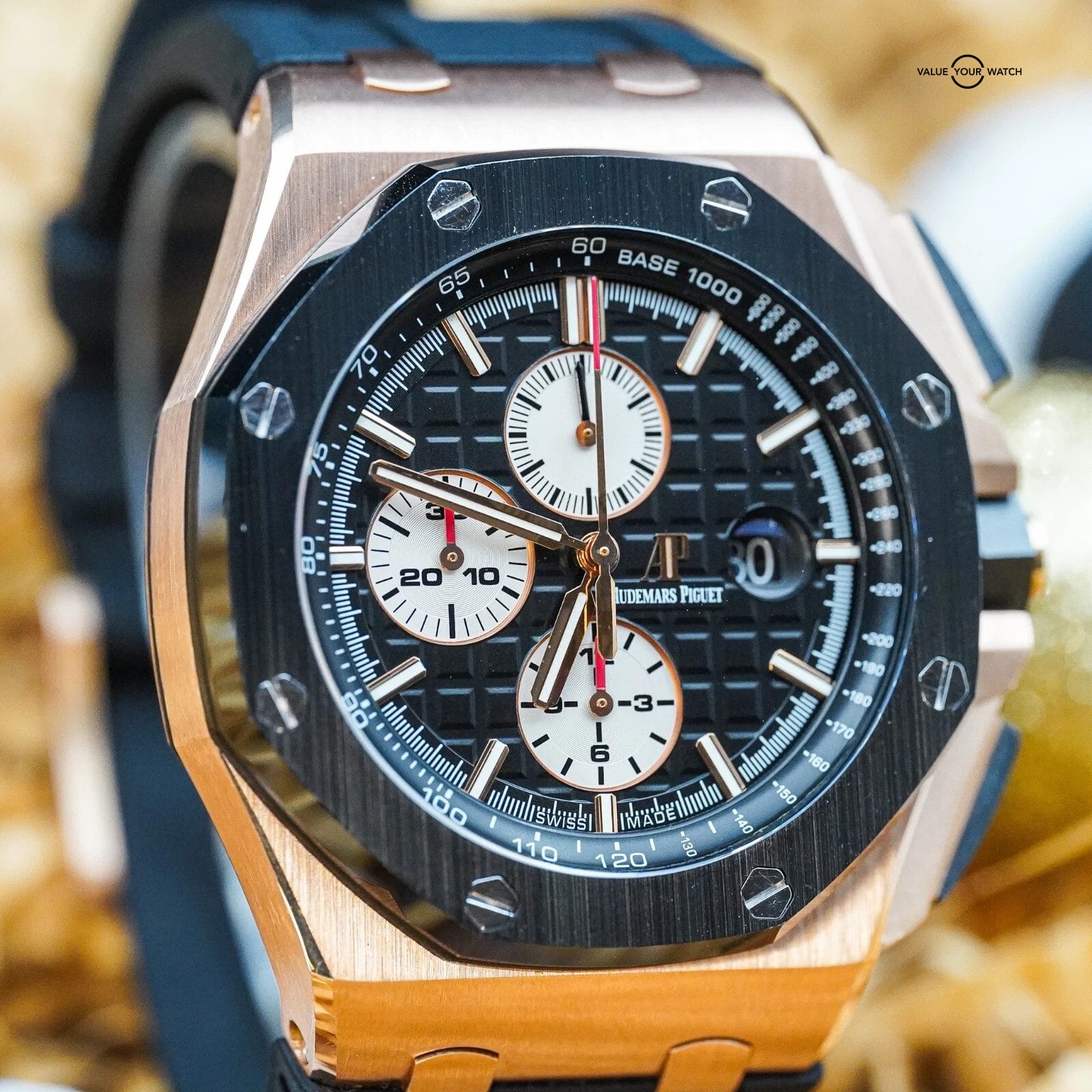 Audemars Piguet Royal Oak Offshore Men's Black Ceramic Gold Watch 44mm - 26401RO - Image 13