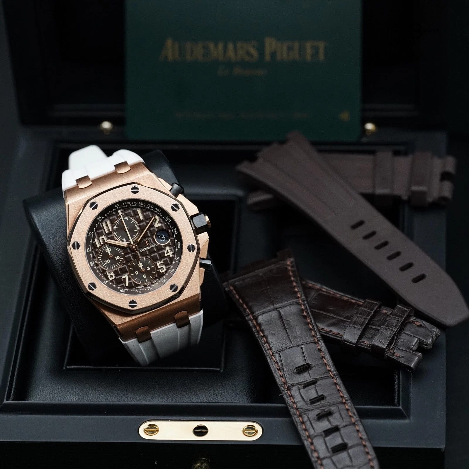 AP Royal Oak Offshore Half Brick - Limited, Coffee - Rose Gold Complete 26470OR - Image 4