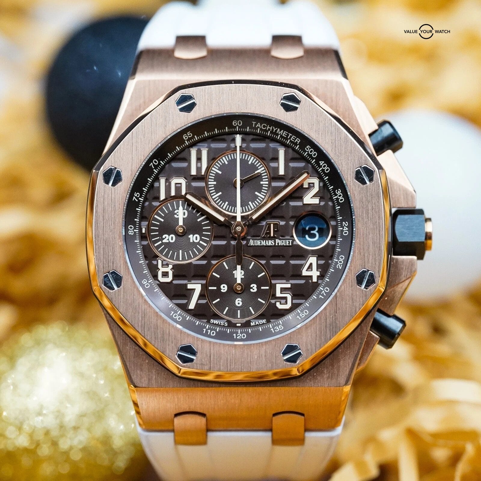AP Royal Oak Offshore Half Brick - Limited, Coffee - Rose Gold Complete 26470OR