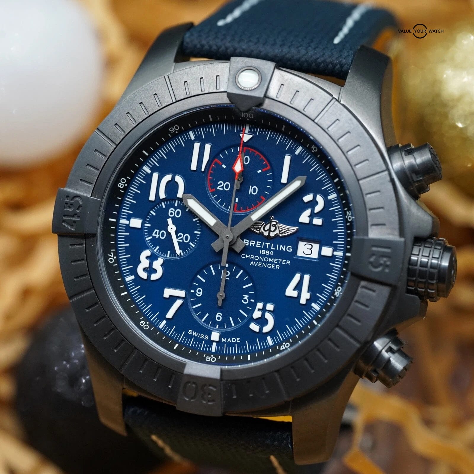 Breitling Super Avenger Chrono - Night Mission 48 - V13375 Complete, Warranty - Image 8